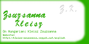 zsuzsanna kleisz business card